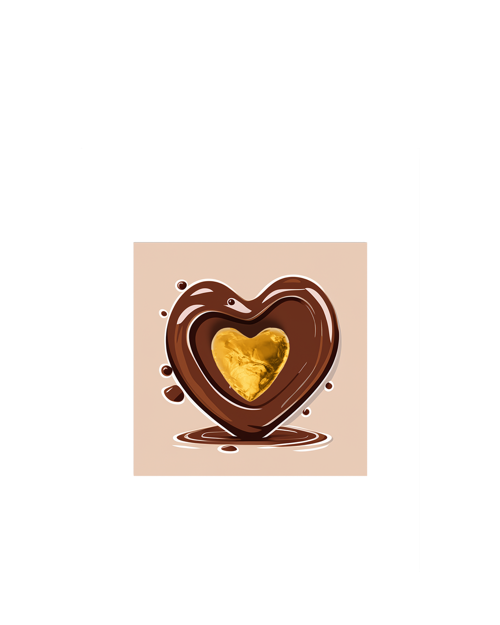 Card with Chocolate Heart