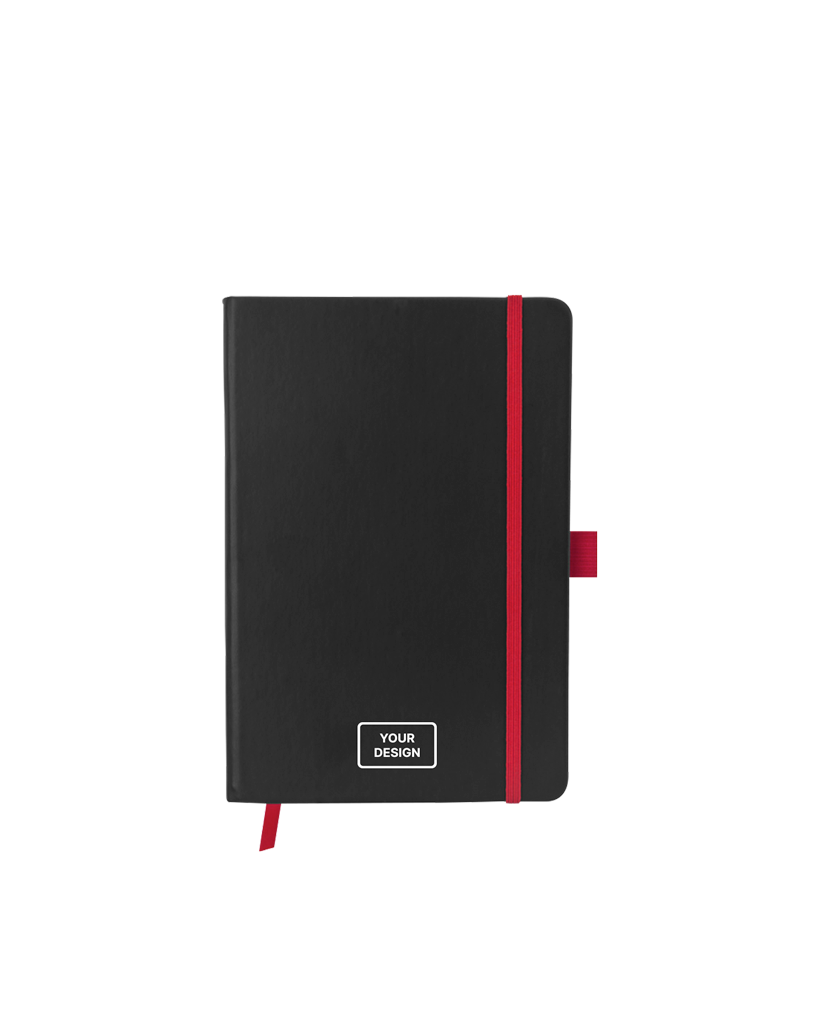 Solid black / Red