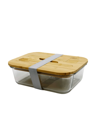 Glass Lunch Box with Cutlery