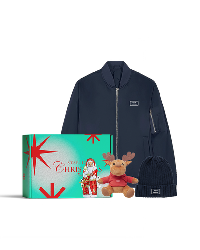 Geschenkpaket mit dem Nötigsten für kaltes Wetter