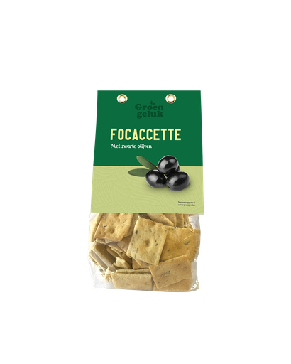 Focaccia con aceitunas negras